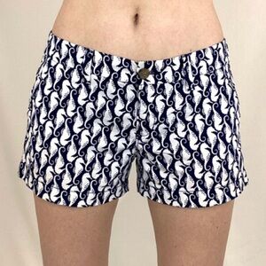 ❤️3X20 SO Low Rise Sea Horse Navy and White Women's Shorts | 5